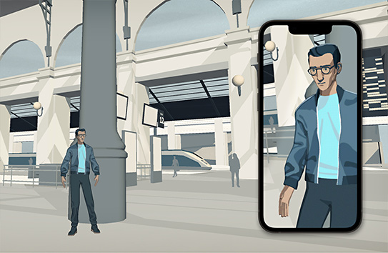 Pathways mobile game with AR alements